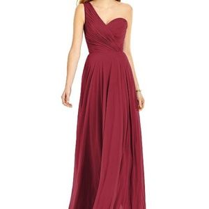Long one shoulder gown